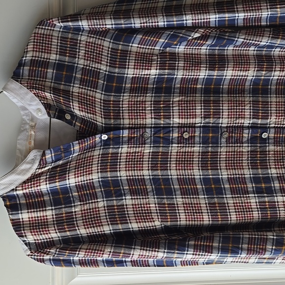 Tory Burch Cora Milano Tartan Plaid Silk Shirtdress - Picture 3 of 9